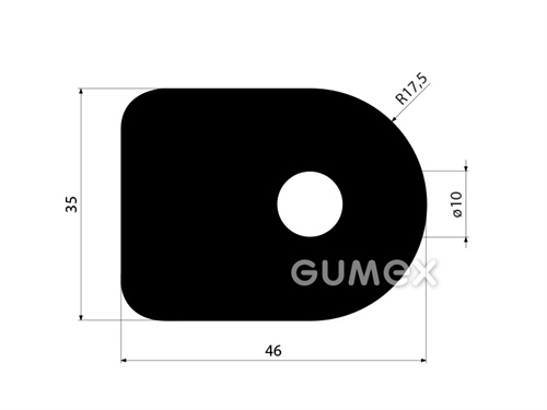 GUMMIPROFILE D-FORM - NBR